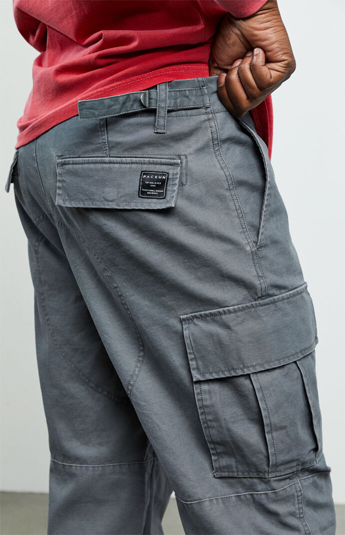 Gray Cargo Utility Pants