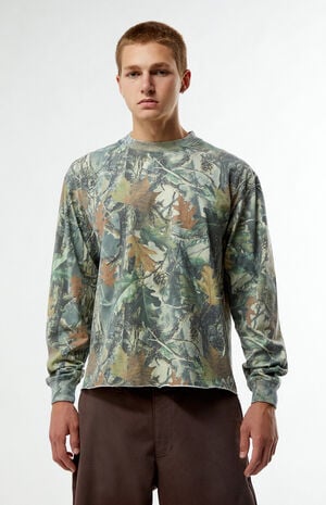Camo Cropped Long Sleeve T-Shirt