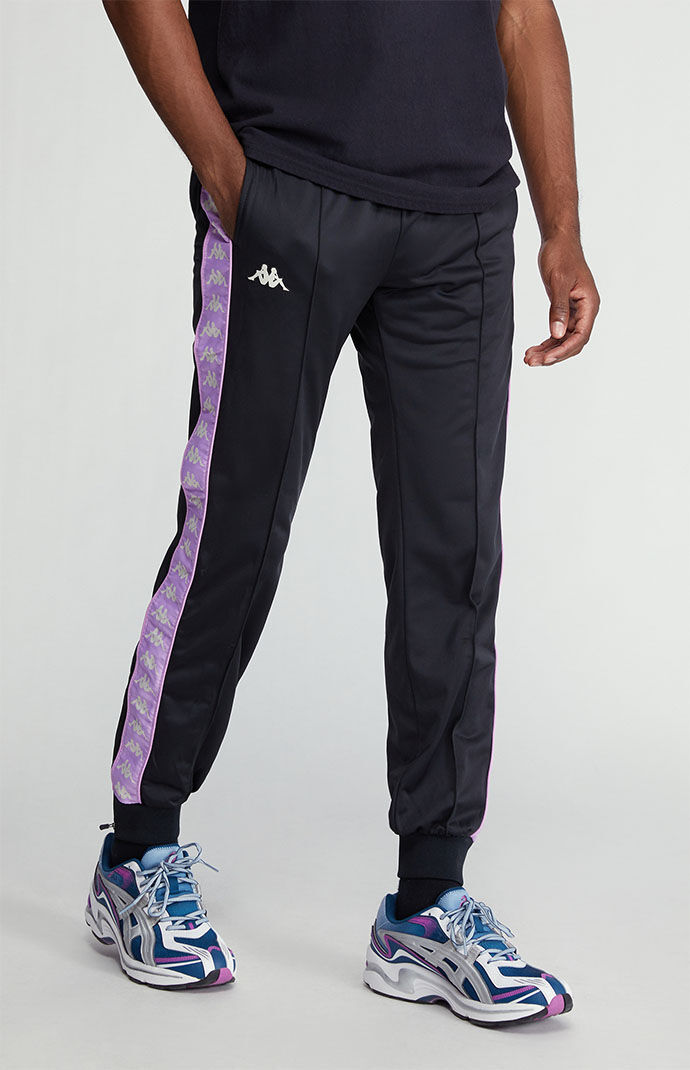 Black kappa track pants new arrivals