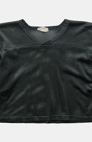 90s Mesh Jersey V-neck Cropped Top image number 2