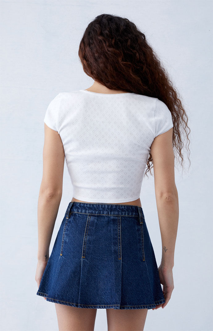 ◆MOONDAL◆ Denim Pleat Skirt in Indigo Pleated Denim Skirt-Indigo | Boden UK