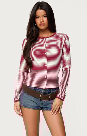 Rayla Striped Button Up Top image number 1