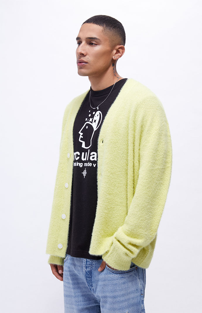 PacSun Yellow Eyelash Cardigan PacSun