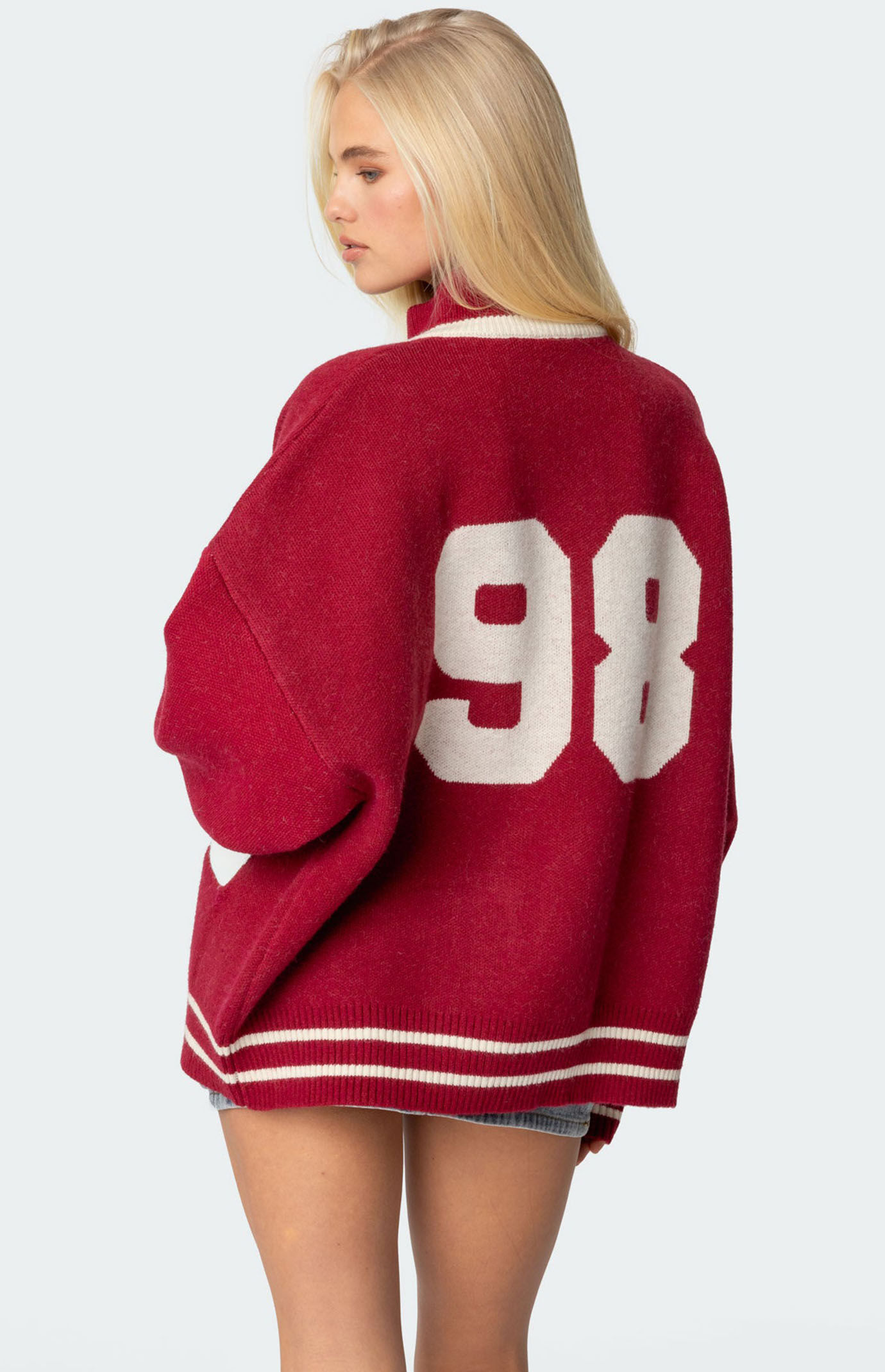 Edikted 98 Varsity Zip Up Sweater | PacSun