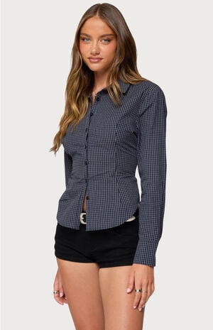 Lisbet Checkered Button Up Shirt image number 2