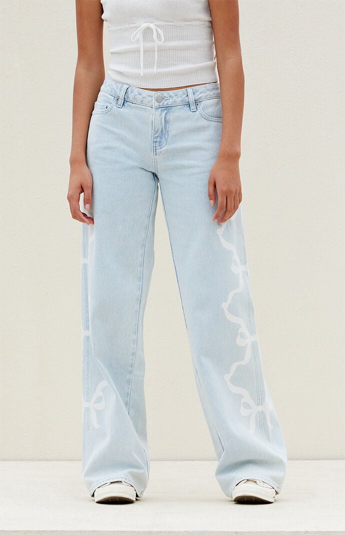 【LABROS】Bubble Arc Baggy Jeans (Light indigo) R6377 Pacsun Blake Seam Darts Extreme Baggy Jeans Light Indigo