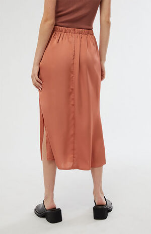 Satin Midi Skirt image number 4