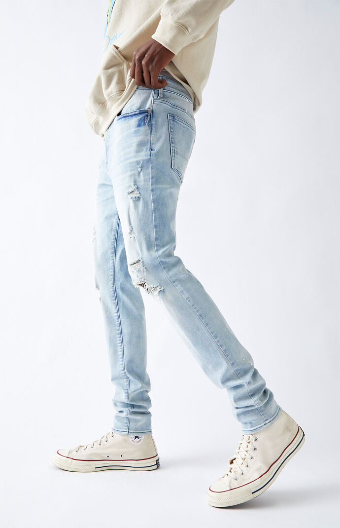 Pacsun stacked skinny shop ripped light jeans