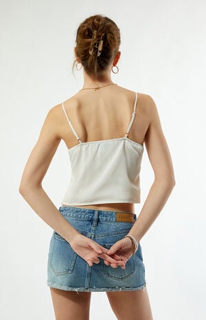 Embroidered Babydoll Tank Top image number 4