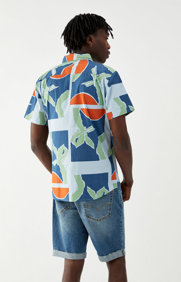 Charter Print Woven Button Up Shirt