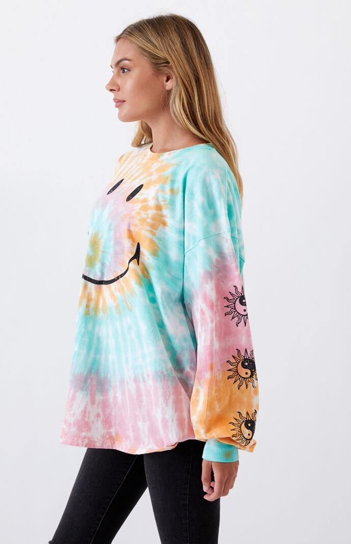 x Smiley Tie-Dyed Happy Hippie Long Sleeve T-Shirt