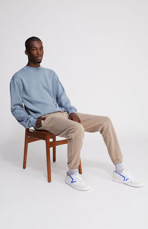 Blue Vintage Wash Crew Neck Sweatshirt image number 4