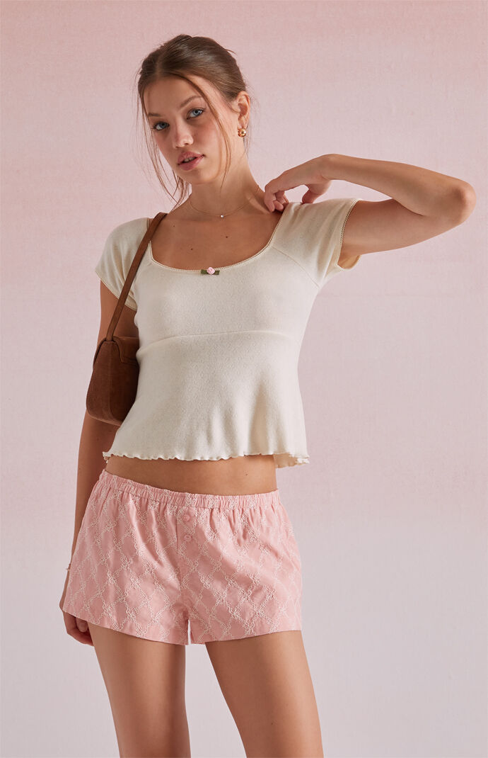 Beverly and Beck Maggie Pointelle T-Shirt