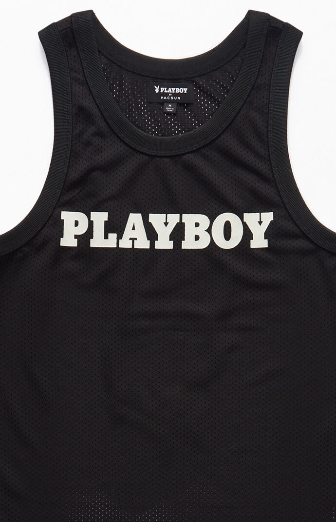 Playboy x Playboy Logo Mesh Tank Top