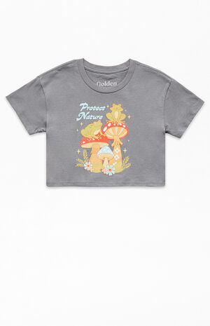 Kids Protect Nature Frog Mushroom T-Shirt image number 1