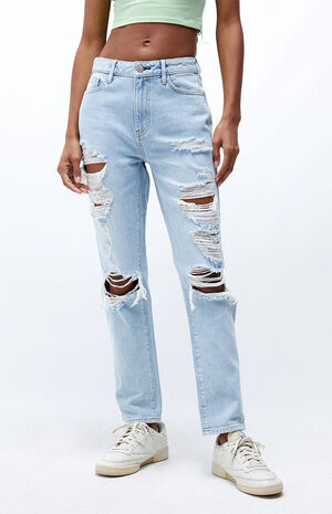 Light Blue Mom Jeans image number 2