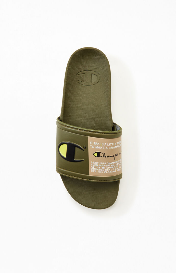 Olive Squish Slide Sandals