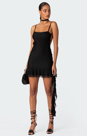 Kris Open Back Ruffle Mini Dress image number 2