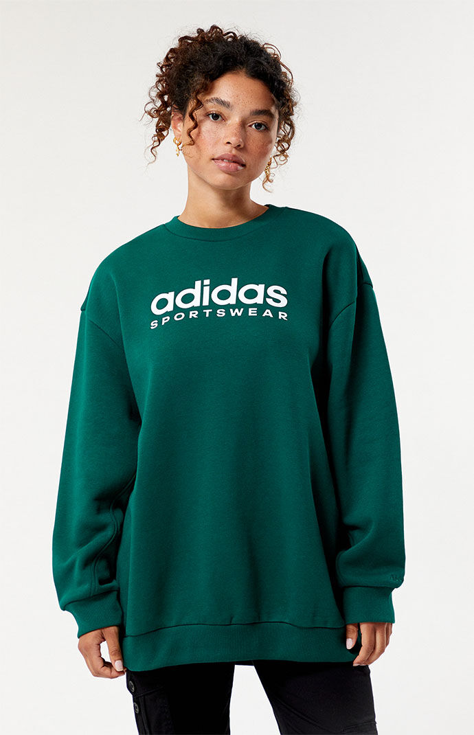 Adidas green jumper womens sales