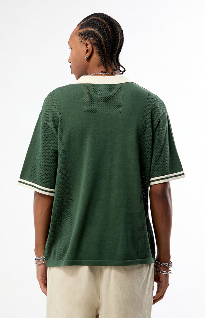 Pacsun Green Solid Polo Shirt