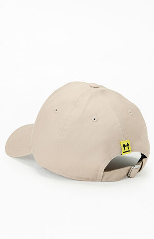 Tan Horizontal Embroidered Strapback Hat image number 3