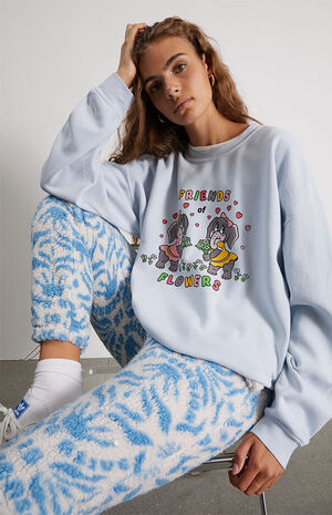 Friends of Flowers Oversized Crew Neck Sweatshirt image number 1