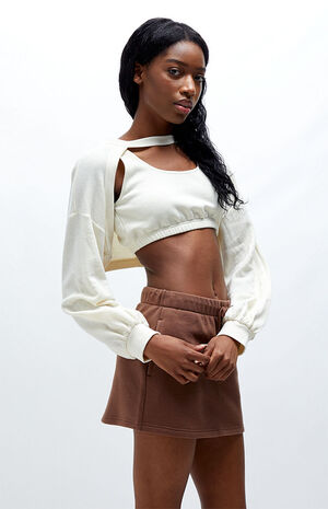Catalina Cropped Shrug Sweatshirt Two-Piece Set image number 3