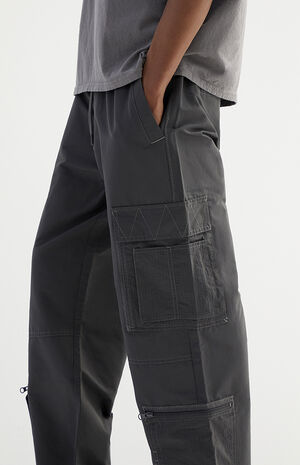Black Baggy Cargo Pants image number 4