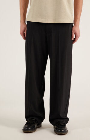 Gray Pleated Baggy Trousers image number 3