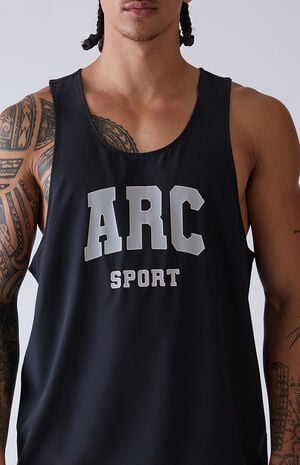 Black Active Singlet Tank Top image number 6