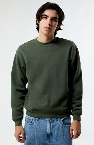 Gray Solid Crew Neck Sweatshirt image number 1