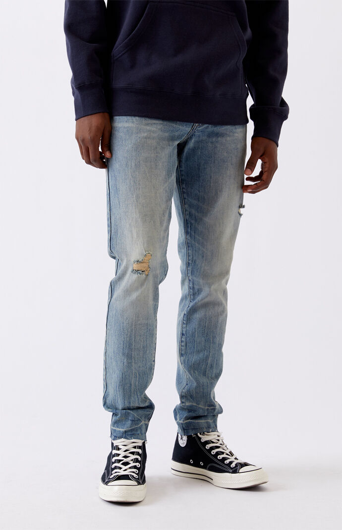 Medium Tint Ripped Skinny Jeans