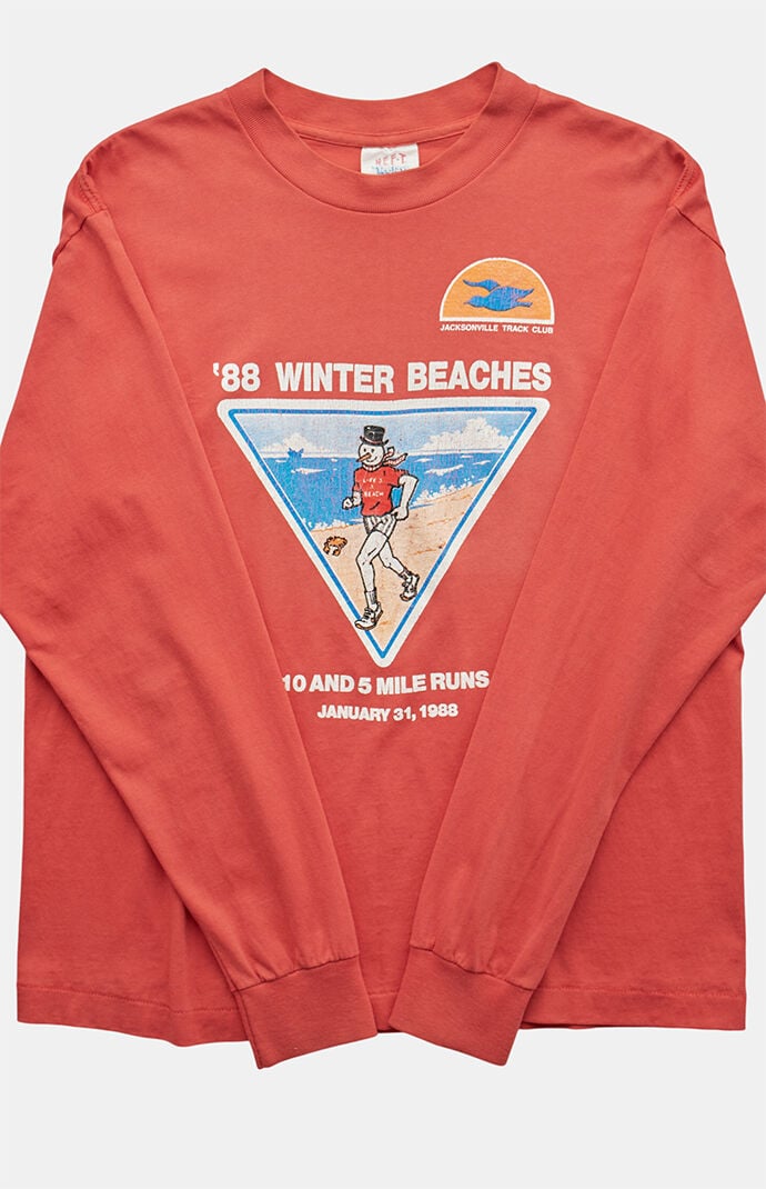 PS VINTAGE 80s Winter Beaches Runs Graphic T-Shirt