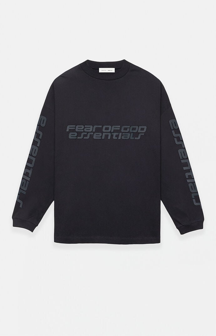fear of god essentials ロングTシャツ XS Fear of God ESSENTIALS Vintage Black '90s Long Sleeve T-Shirt | PacSun