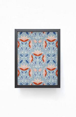 Blue Multicolor White Framed Mini Art Print image number 2