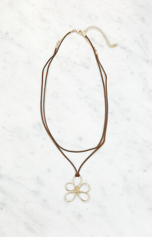 Flower Cord Necklace image number 1