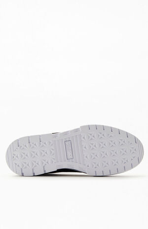 Women's White & Black Mayze Leather Sneakers image number 4