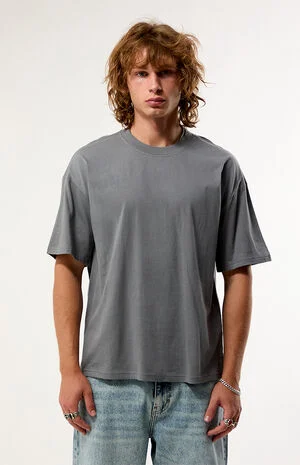 Gray Basic Oversized T-Shirt image number 1