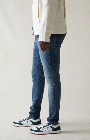 Eco High Stretch Indigo Stacked Skinny Jeans image number 3