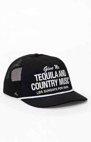 Black Tequila and Country Music Snapback Hat image number 1
