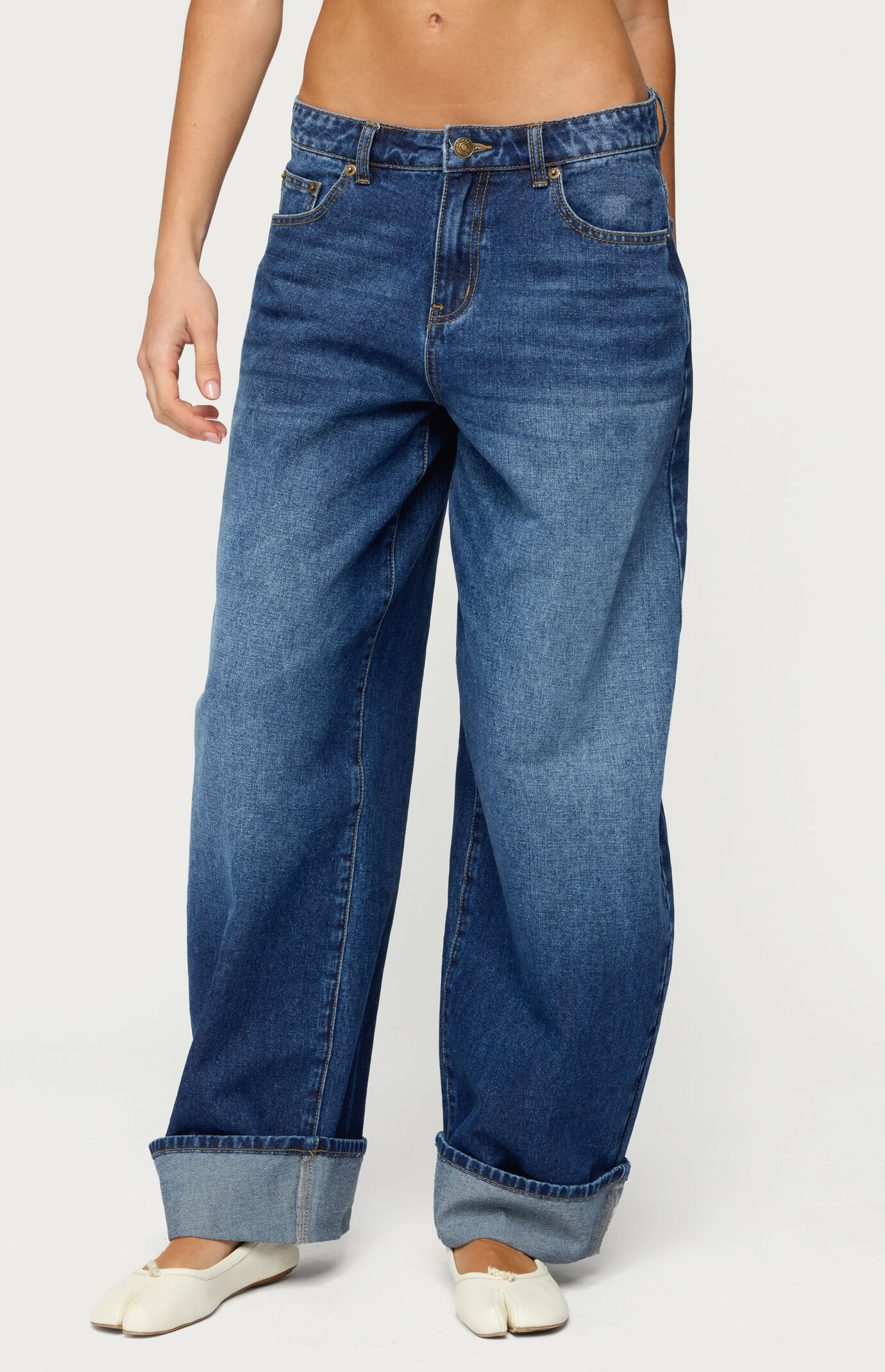 Edikted Kella Extra Oversized Low Rise Jeans