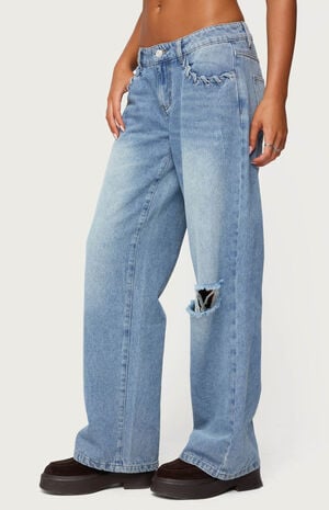 Dutton Distressed Low Rise Jeans image number 2
