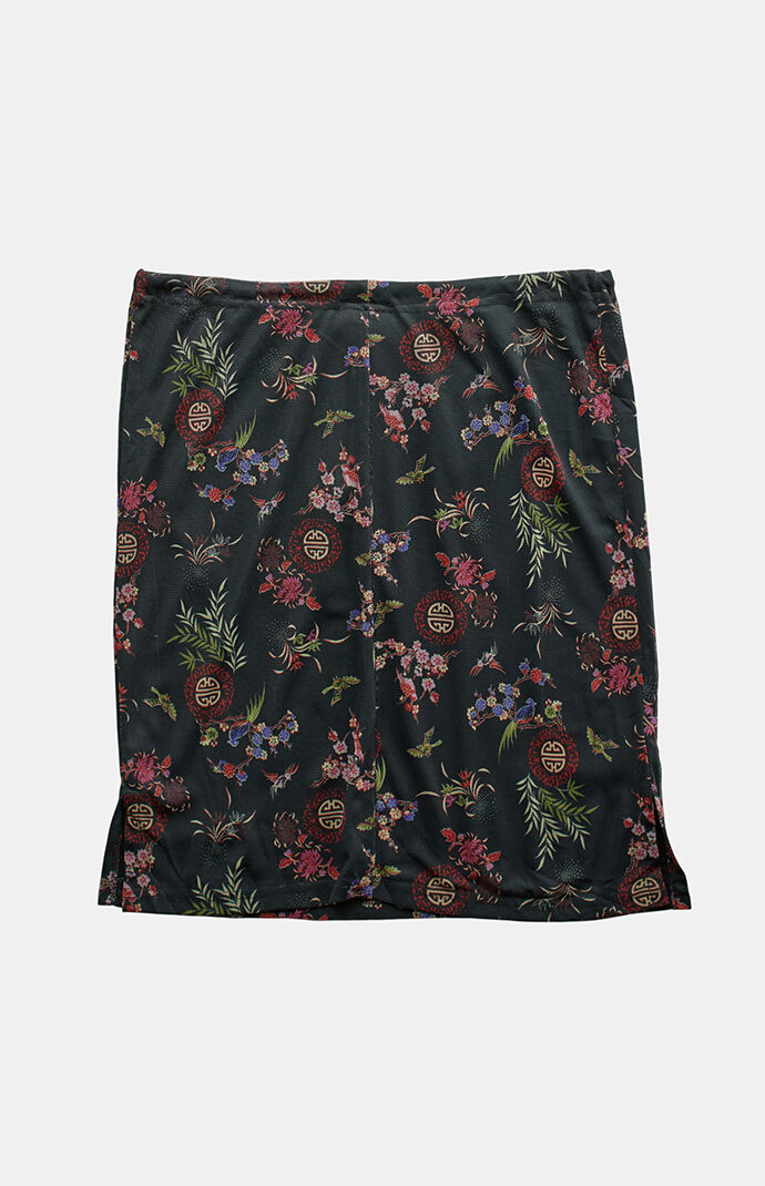 PS VINTAGE Black 2000s Y2K Midi Skirt