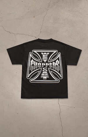 West Coast Choppers 'Ride Hard Sucker' Men's T-Shirt – Black/Grey – 100% Cotton