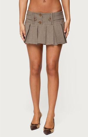 Lockette Plaid Pleated Mini Skort image number 1