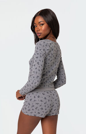 Lavender Waffle Long Sleeve Top image number 4