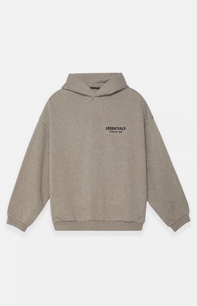 Fear of God Essentials Heather Grey Fleece Hoodie | PacSun