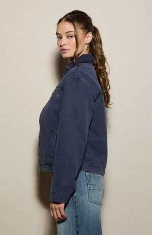 Contrast Collar Barn Jacket image number 4