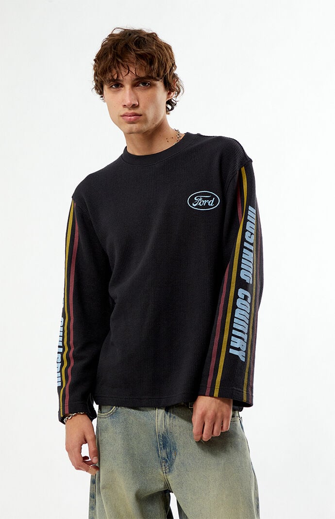 FORD Riders Long Sleeve Waffle Knit T-Shirt