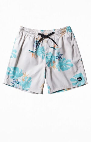 Eco White Everyday Mix Volley 17" Swim Trunks image number 1